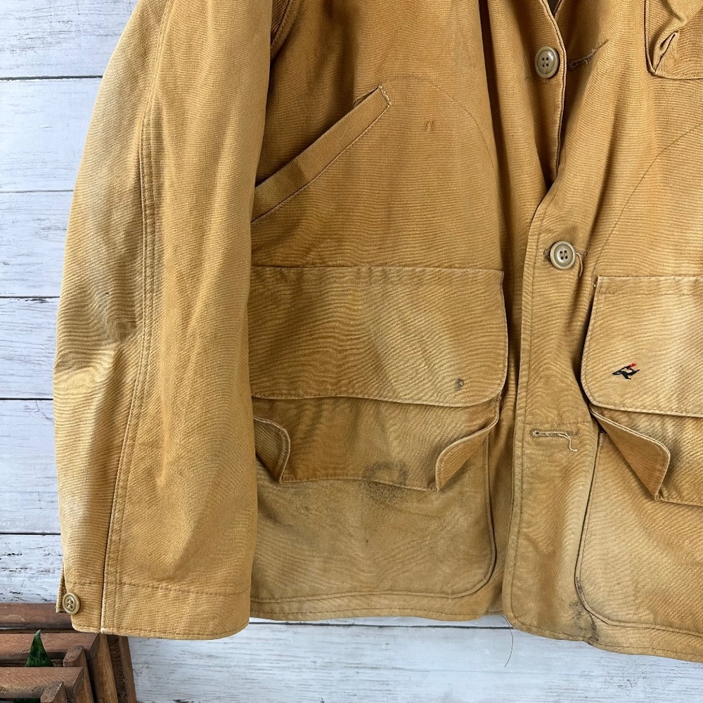 vintage 1950s duck hunting RED HEAD brown L-xl cotton 44 sportsman BONE DRY - Picture 5 of 14